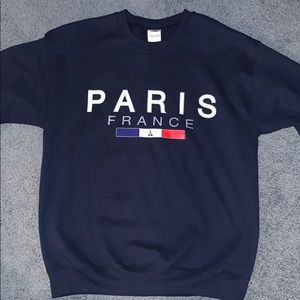Paris France Crew Neck Sweatshirt